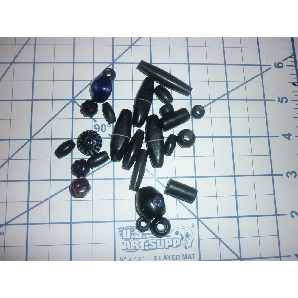 Vintage Antique Venetian Millefiori Trade Bead‎ Lot Striped Art Glass Destash